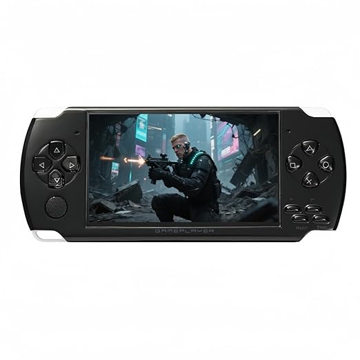 Klndcorner Handheld Game Console 4.3 inch 8GB Built in 2000 Games for Multiple Simulators X6 Retro Video Game Console Mp3/4/Ebook TV Out Mini Hand Portable Game Player Device Holiday/Christmas Gifts(Black)