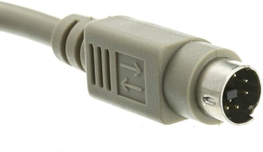 Klndcorner 6 Inch AT to PS/2 Keyboard Adapter Din5 (AT) Female to MiniDin6 (PS/2) Male, 1 Pack