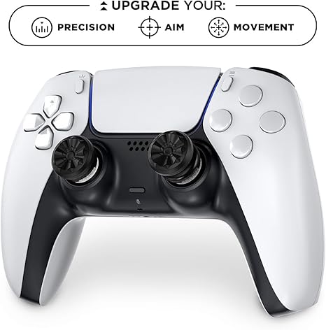 klndcorner  Aim Boost Kit for PlayStation 5 (PS5) and PlayStation 4 (PS4) Controller | Includes Performance Thumbsticks and Precision Rings | Black Galaxy Edition