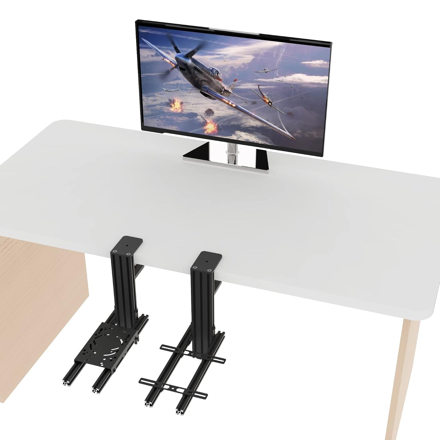 Klndcorner 2 Set Desk Mount for Flight Sim Game Joystick, Throttle and HOTAS Systems - Compatible With Logitech X56, X52, X52 Pro, Thrustmaster T-Flight HOTAS, T.16000M, TCA