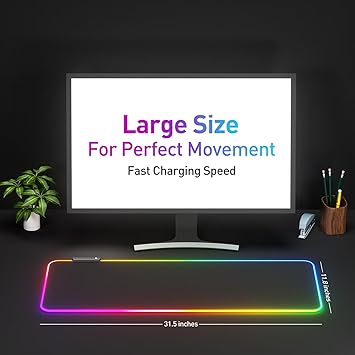 Klndcorner RGB Mousepad Led Mouse Pad, Large Mouse Pad,Led and Big Mouse mat