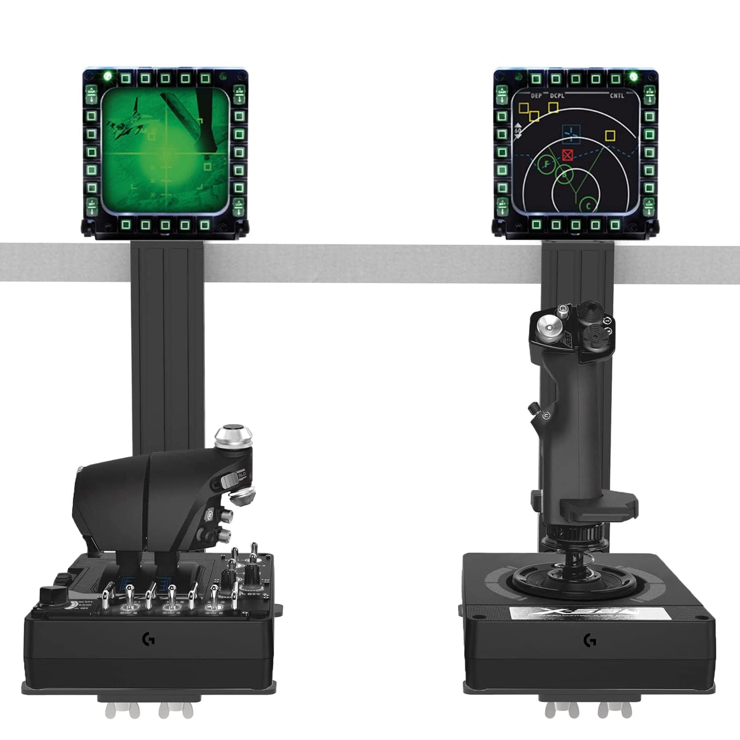 Klndcorner 2 Set Desk Mount for Flight Sim Game Joystick, Throttle and HOTAS Systems - Compatible With Logitech X56, X52, X52 Pro, Thrustmaster T-Flight HOTAS, T.16000M, TCA