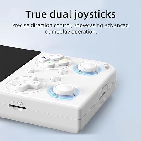 Klndcorner RG35XX Pro Handheld Game Consoles RG35XXPro Retro Gaming Console with 64GB Card 4353 Games Video Game Console Linux 64 Portable Pocket Arcade Support 30+ Simulators WiFi Bluetooth HD Output White