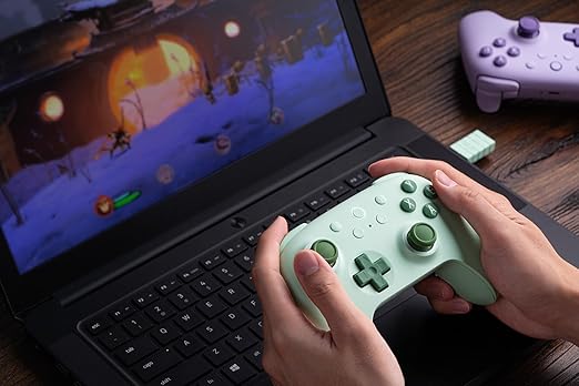 klndcorner Ultimate 2C Wireless Controller for Windows PC and Android, with 1000 Hz Polling Rate, Hall Effect Joysticks and Triggers, and Remappable L4/R4 Bumpers (Green)