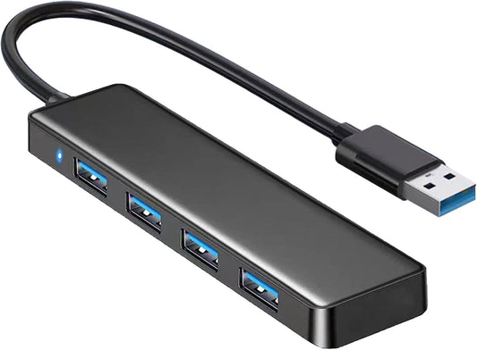 Klndcorner USB 3.0 Hub,  4-Port USB Hub USB Splitter USB Expander for Laptop, Xbox, Flash Drive, HDD, Console, Printer, Camera,Keyborad, Mouse(Not for Charging)
