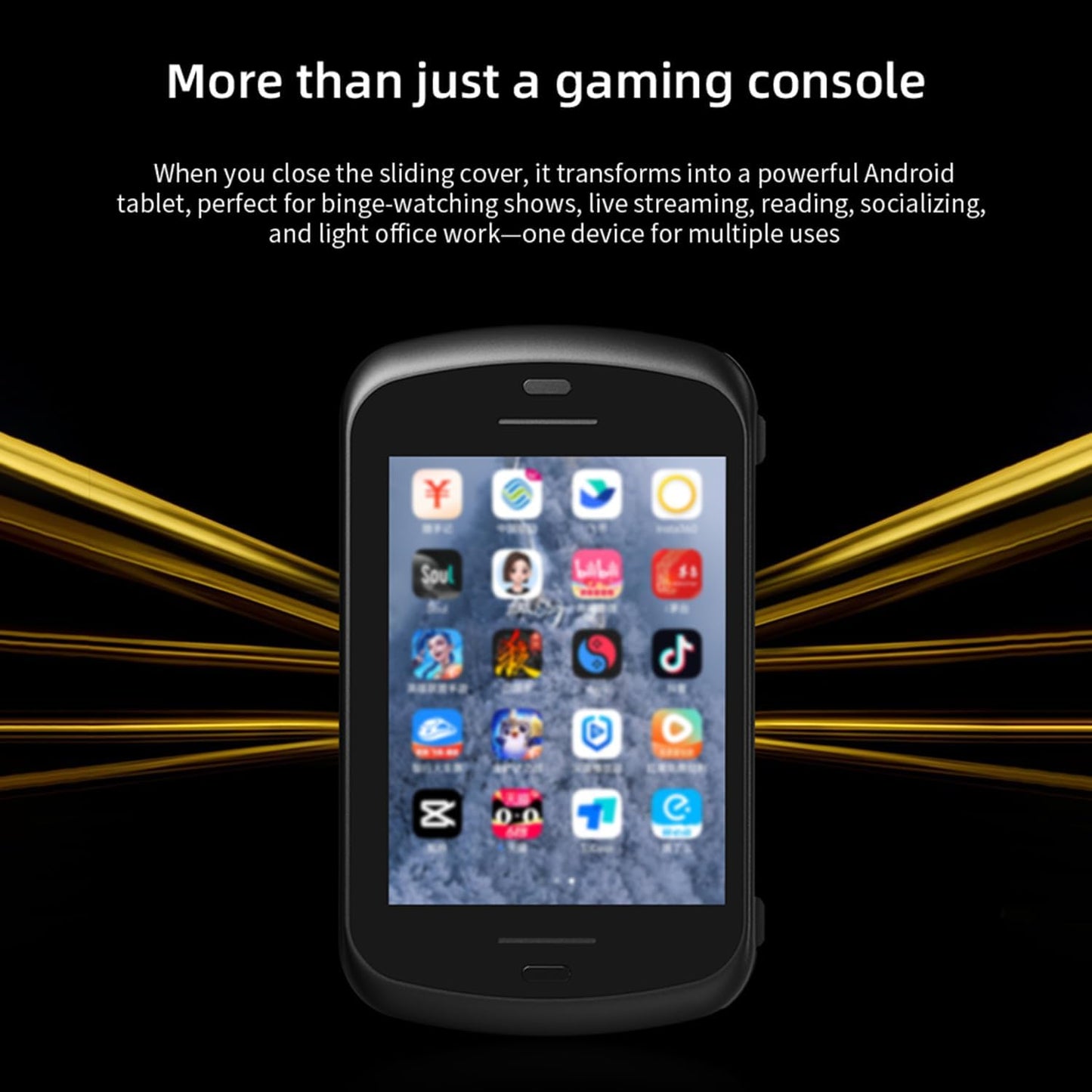 Klndcorner RG Slide Retro Handheld Game Console , 4.7-inch LTPS in-Cell Screen Capacitive Joystick Android 13 System Support AI Assistant 5G WiFi Bluetooth 5.0 NO Game Card(Black)