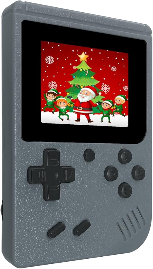 Klndcorner Retro Handheld Games Console, Built-in 400 Video Games,Portable Video Gaming Player with 3.0 Inch IPS Screen and Rechargeable Battery (Gray)