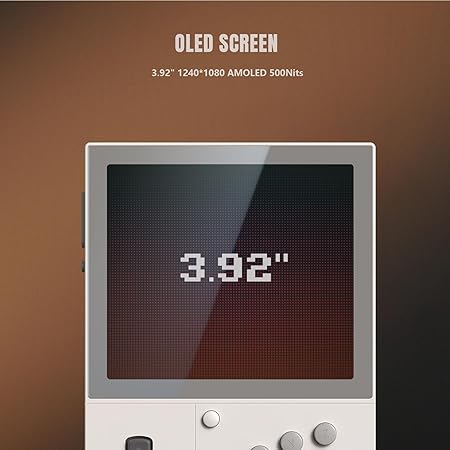 Klndcorner Retroid Pocket Classic Retro Handheld Game Console, 3.92" OLED Touchscreen, Portable Android Gaming Handheld with 6+128GB, 5000mah Battery, Android 14, WiFi 5 Classic Games Console (PKM Yellow)