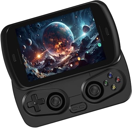Klndcorner RG Slide Retro Handheld Game Console , 4.7-inch LTPS in-Cell Screen Capacitive Joystick Android 13 System Support AI Assistant 5G WiFi Bluetooth 5.0 NO Game Card(Black)