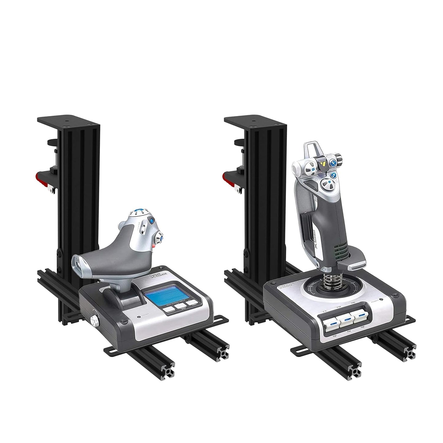 Klndcorner 2 Set Desk Mount for Flight Sim Game Joystick, Throttle and HOTAS Systems - Compatible With Logitech X56, X52, X52 Pro, Thrustmaster T-Flight HOTAS, T.16000M, TCA