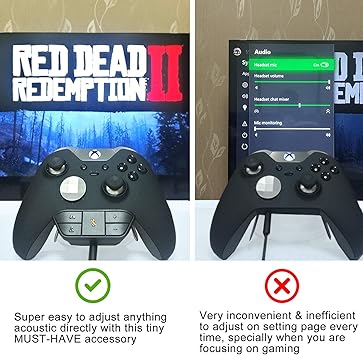 klndcorner Stereo Headset Adapter for Xbox One & Xbox Series X|S Controller - Adjust Audio Balance (Game Sound & Voice Chat), Volume, Mic Directly