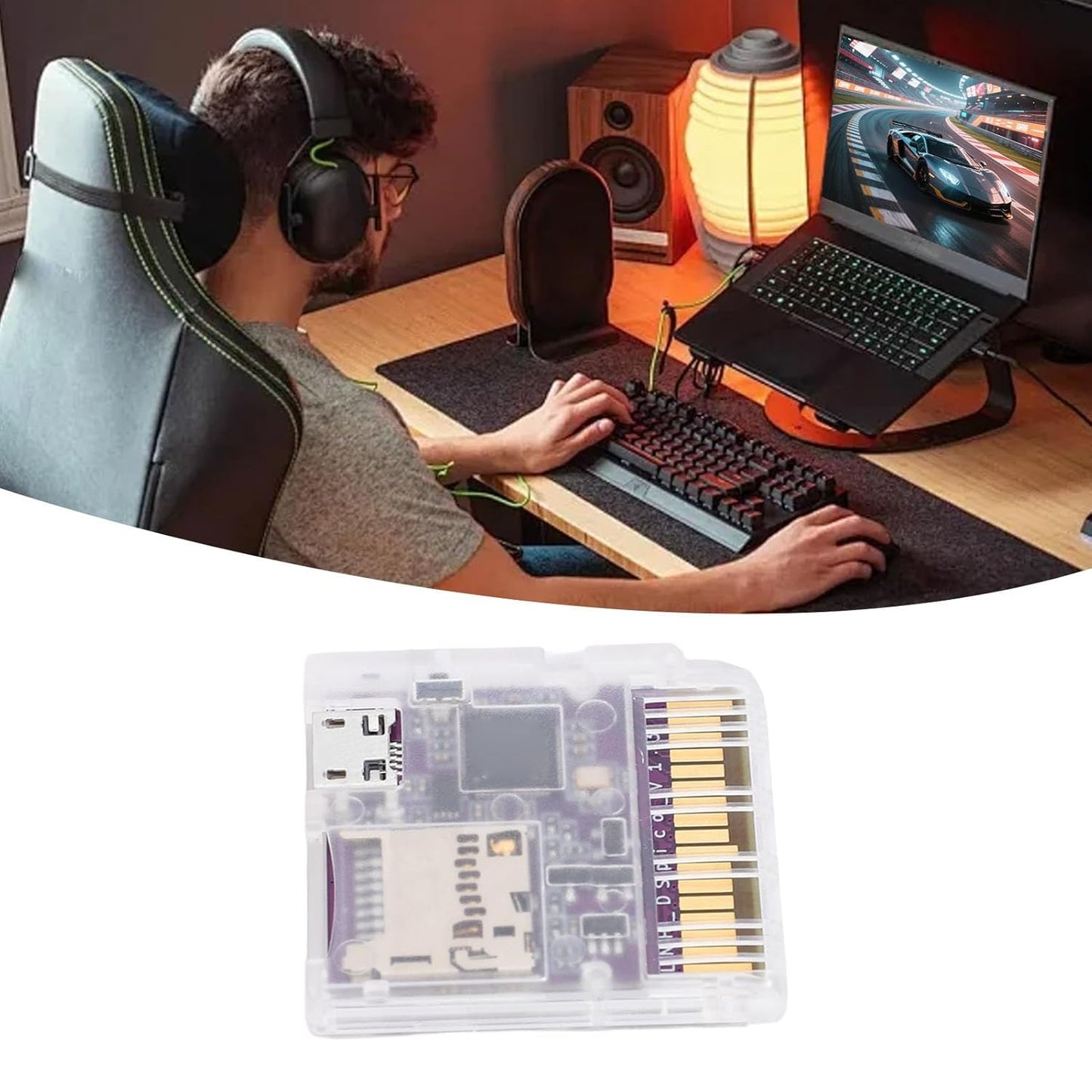 Klndcorner Game Backup Device, MCU Open Source Design Support for DS DSi 3DS Systems, with Sequential Read Speed up to 6MBs and Dual LED Indicators