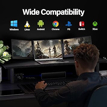 Klndcorner Upgraded Laptop Screen Extender Monitor Portable, 14.1" 1080P FHD IPS Screen, Monitor Extender for Laptop, Fit for 13-17", Plug & Play Compatiable with Windows/Mac/Chrome/Android