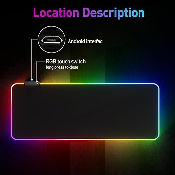 Klndcorner RGB Mousepad Led Mouse Pad, Large Mouse Pad,Led and Big Mouse mat